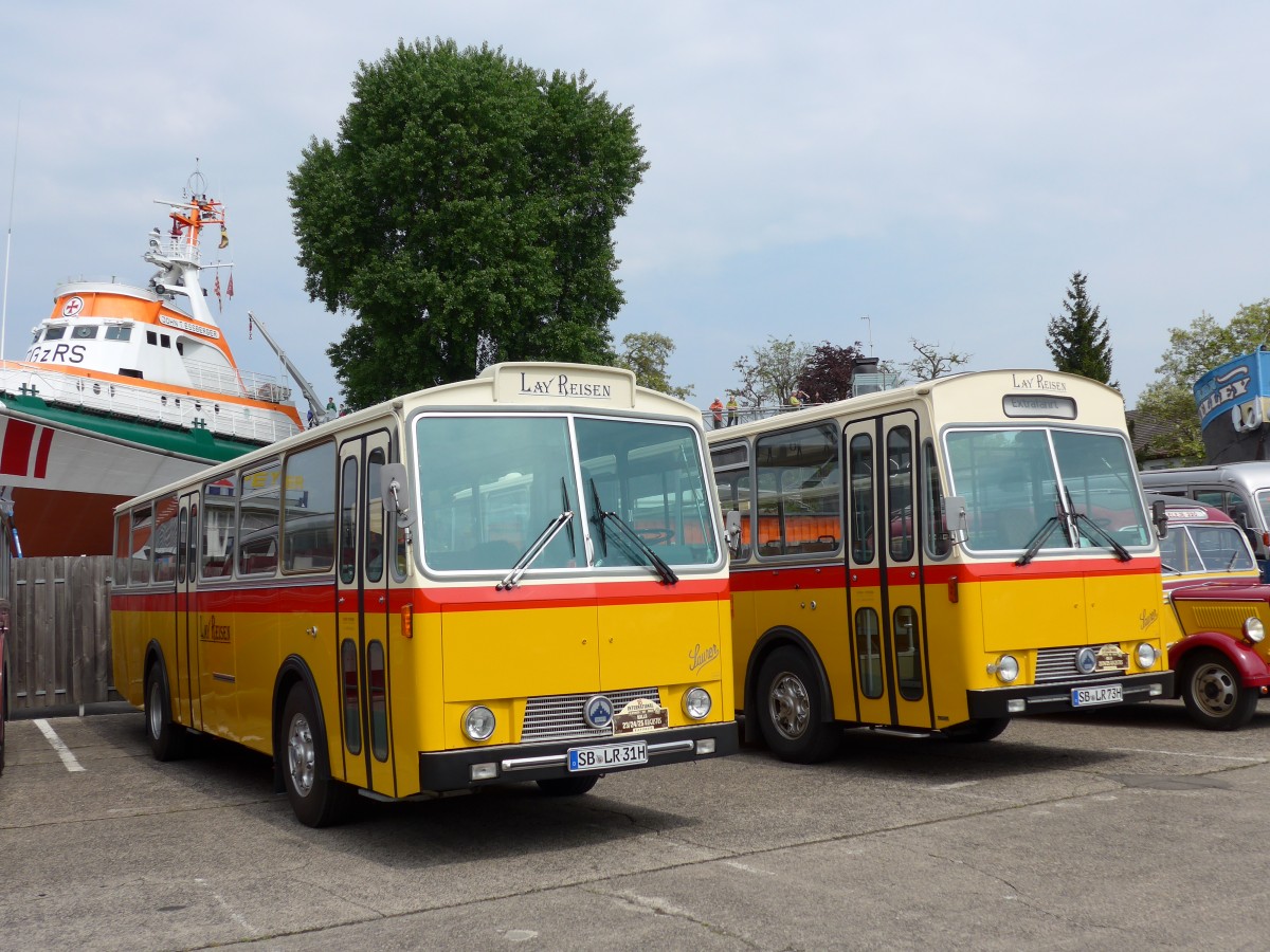 (150'268) - Lay Reisen, P�ttlingen - SB-LR 31H - Saurer/T�scher (ex Looser, Elm; ex Polizeidirektion, Bern; ex P 24'657) am 26. April 2014 in Speyer, Technik-Museum