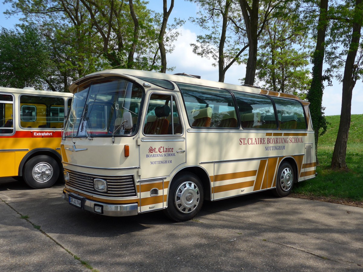 (150'437) - Auw�rter Museum, Stuttgart - DGF-AI 74H - Neoplan (ex St. Claire School, GB-Nottingham) am 26. April 2014 in Speyer, Technik-Museum