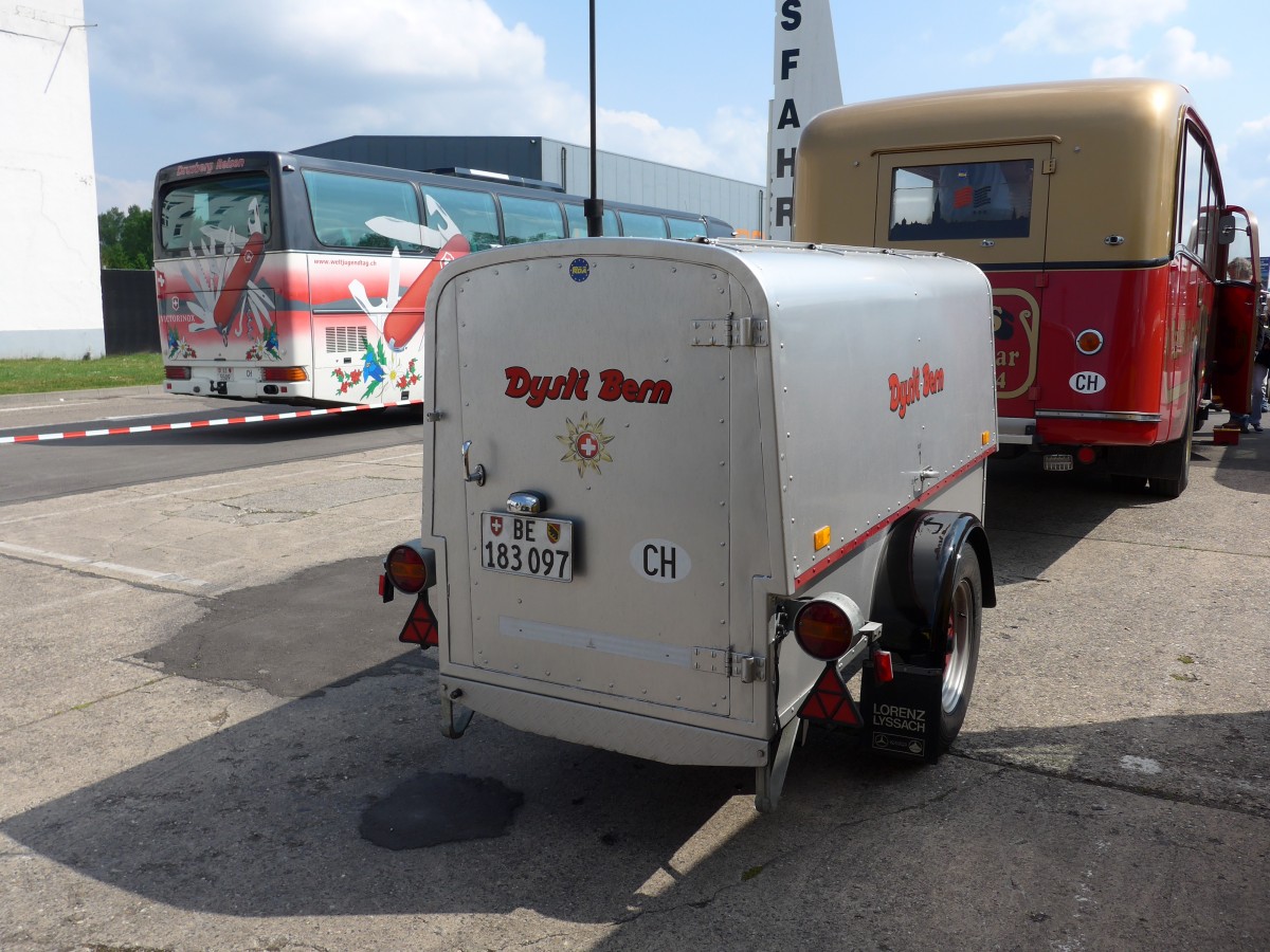 (150'438) - Aus der Schweiz: Dysli, Bern - BE 183'097 - M�ller Gep�ckanh�nger am 26. April 2014 in Speyer, Technik-Museum