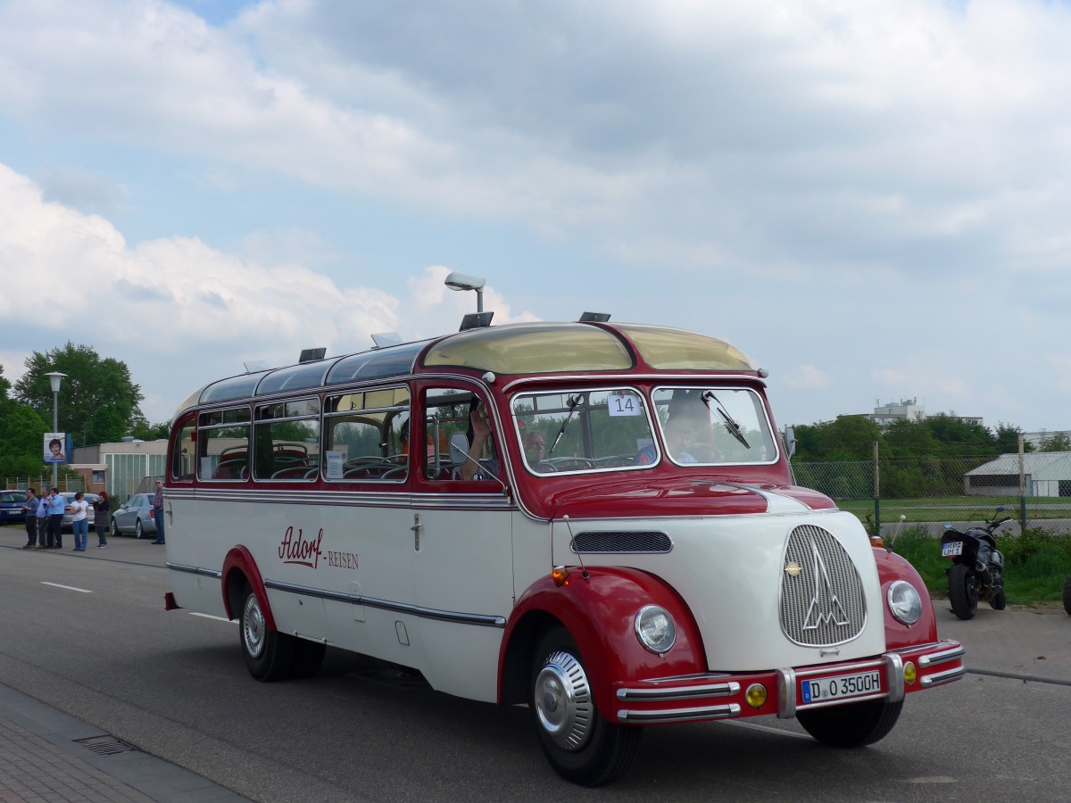 (150'482) - Adorf-Reisen, D�sseldorf - D-O 3500H - Magirus-Deutz am 26. April 2014 in Speyer, Technik-Museum