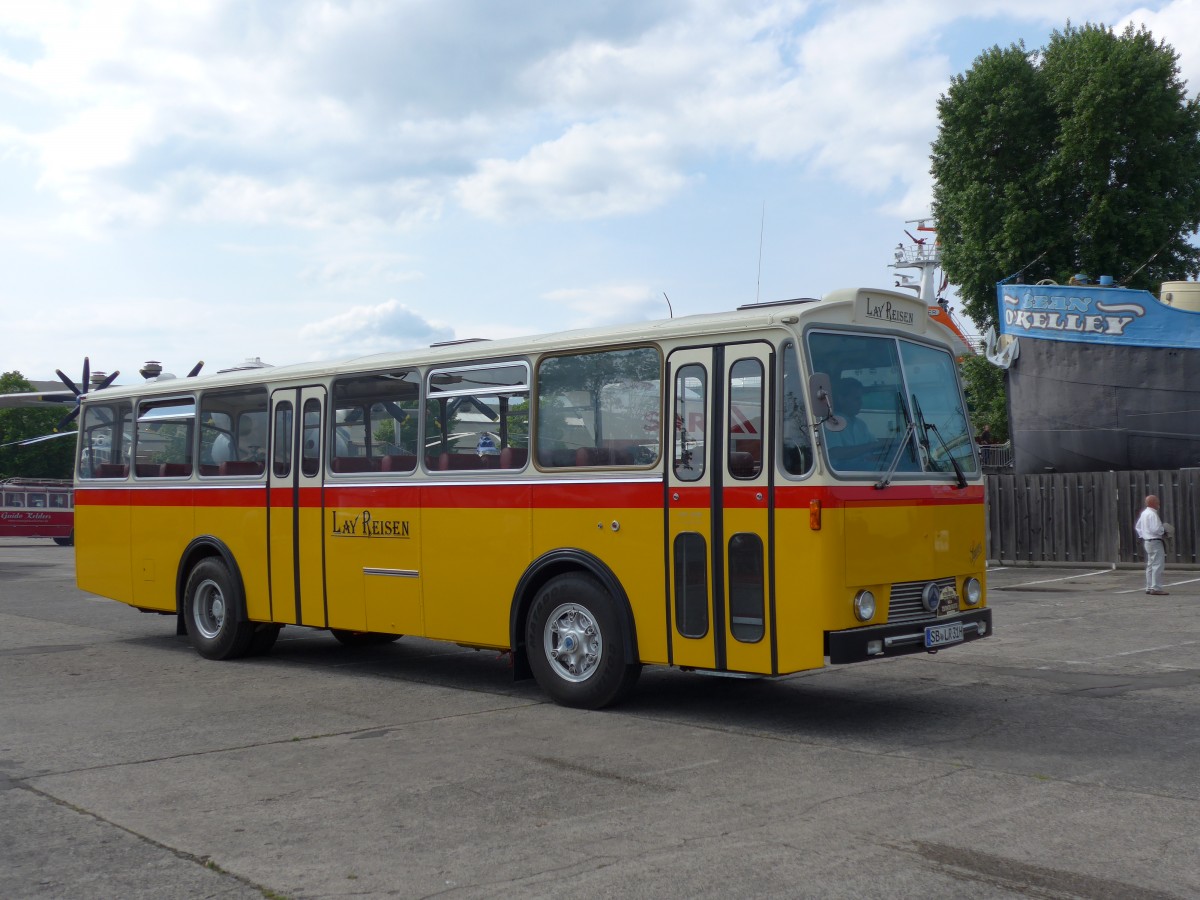 (150'505) - Lay Reisen, P�ttlingen - SB-LR 31H - Saurer/T�scher (ex Looser, Elm; ex Polizeidirektion, Bern; ex P 24'657) am 26. April 2014 in Speyer, Technik-Museum