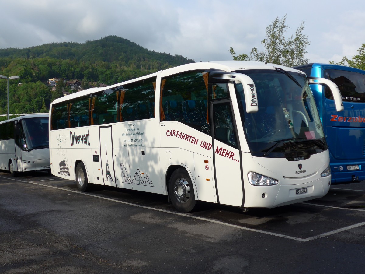 (150'752) - Sp�ti, Heinrichswil - SO 157'053 - Scania/Irizar am 22. Mai 2014 in Thun, Seestrasse