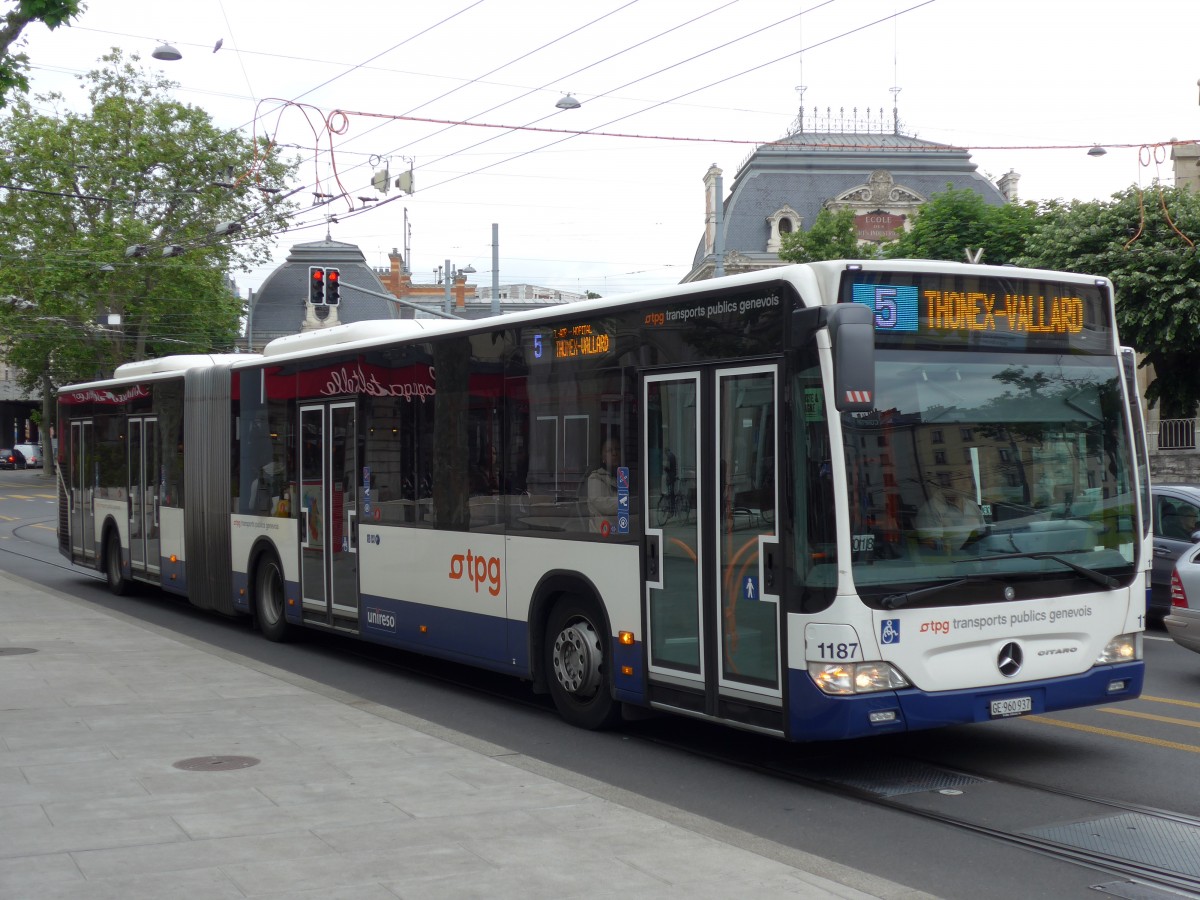 (150'789) - TPG Gen�ve - Nr. 1187/GE 960'937 - Mercedes am 26. Mai 2014 in Gen�ve, Place des Vingt-Deux-Cantons