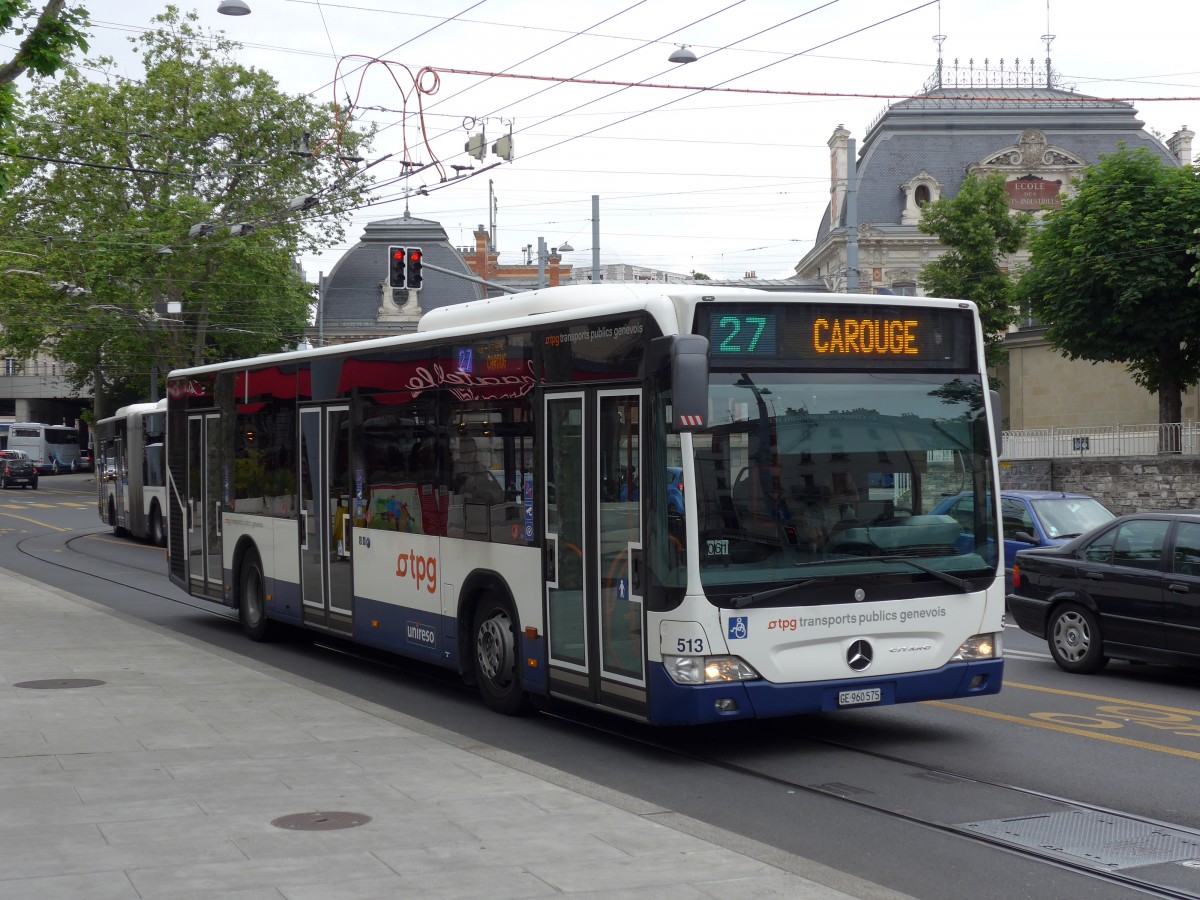 (150'809) - TPG Gen�ve - Nr. 513/GE 960'575 - Mercedes am 26. Mai 2014 in Gen�ve, Place des Vingt-Deux-Cantons