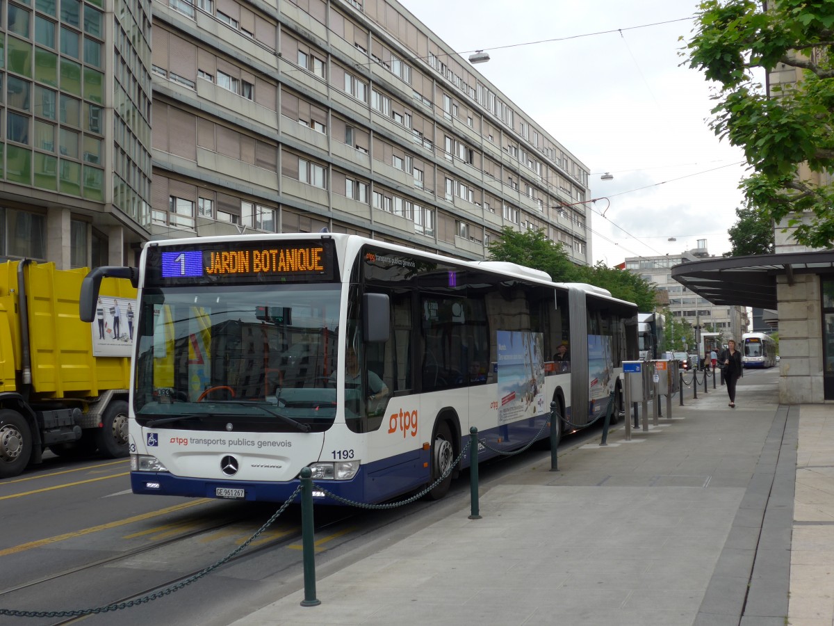 (150'821) - TPG Gen�ve - Nr. 1193/GE 961'267 - Mercedes am 26. Mai 2014 in Gen�ve, Place des Vingt-Deux-Cantons