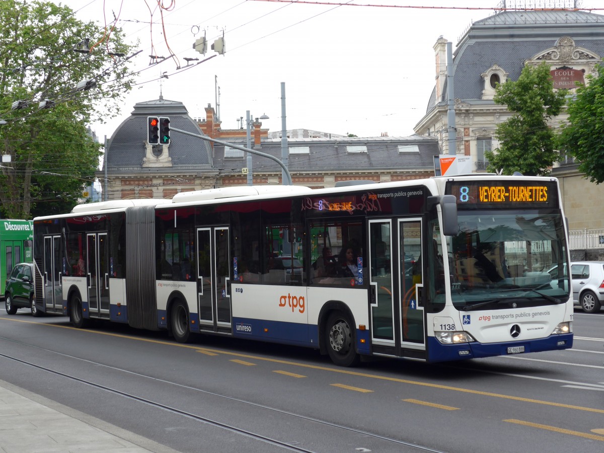 (150'839) - TPG Gen�ve - Nr. 1138/GE 960'888 - Mercedes am 26. Mai 2014 in Gen�ve, Place des Vingt-Deux-Cantons