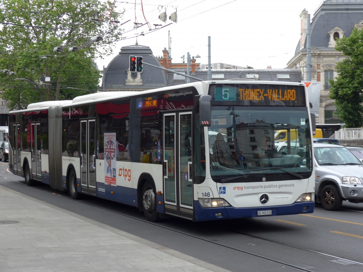 (150'847) - TPG Gen�ve - Nr. 146/GE 960'530 - Mercedes am 26. Mai 2014 in Gen�ve, Place des Vingt-Deux-Cantons