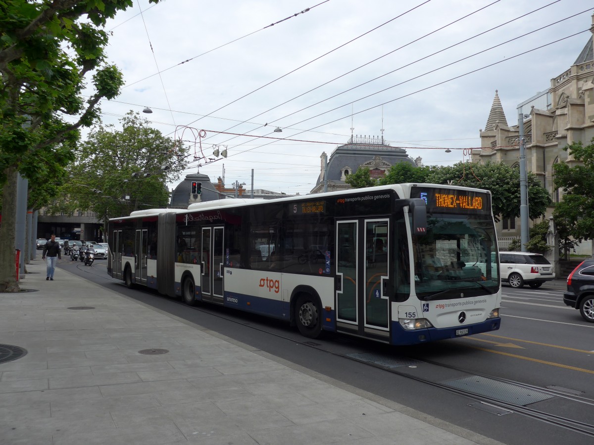 (150'856) - TPG Gen�ve - Nr. 155/GE 960'539 - Mercedes am 26. Mai 2014 in Gen�ve, Place des Vingt-Deux-Cantons