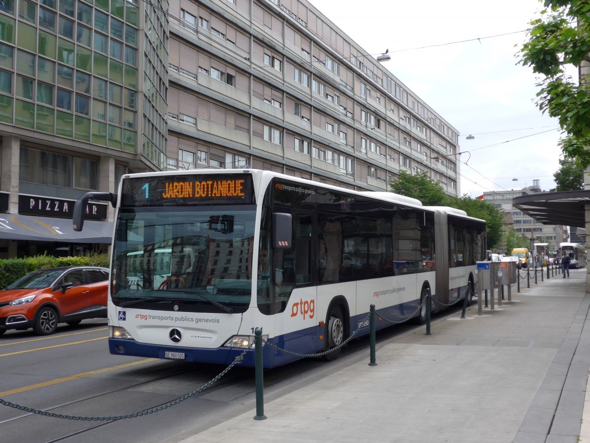 (150'860) - TPG Gen�ve - Nr. 121/GE 960'505 - Mercedes am 26. Mai 2014 in Gen�ve, Place des Vingt-Deux-Cantons