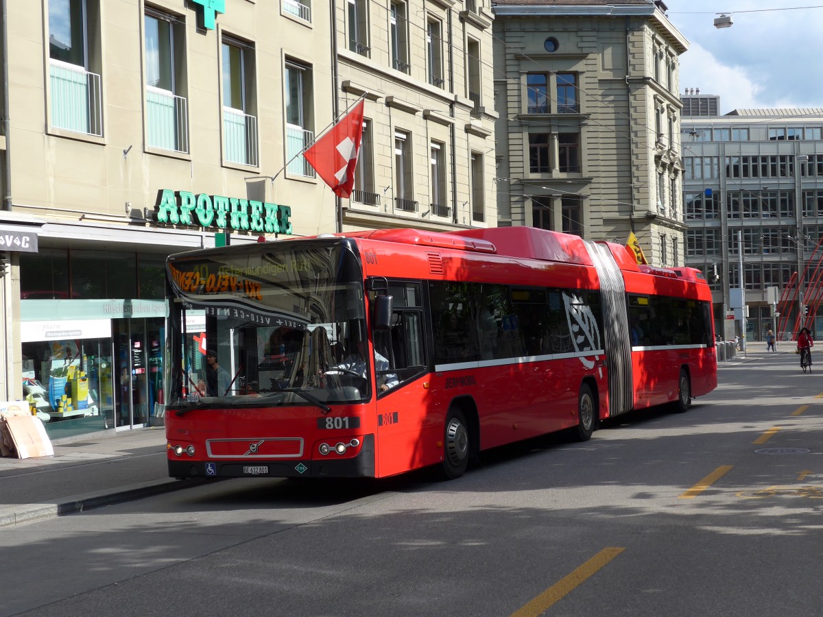 (150'983) - Bernmobil, Bern - Nr. 801/BE 612'801 - Volvo am 28. Mai 2014 in Bern, Hirschengraben
