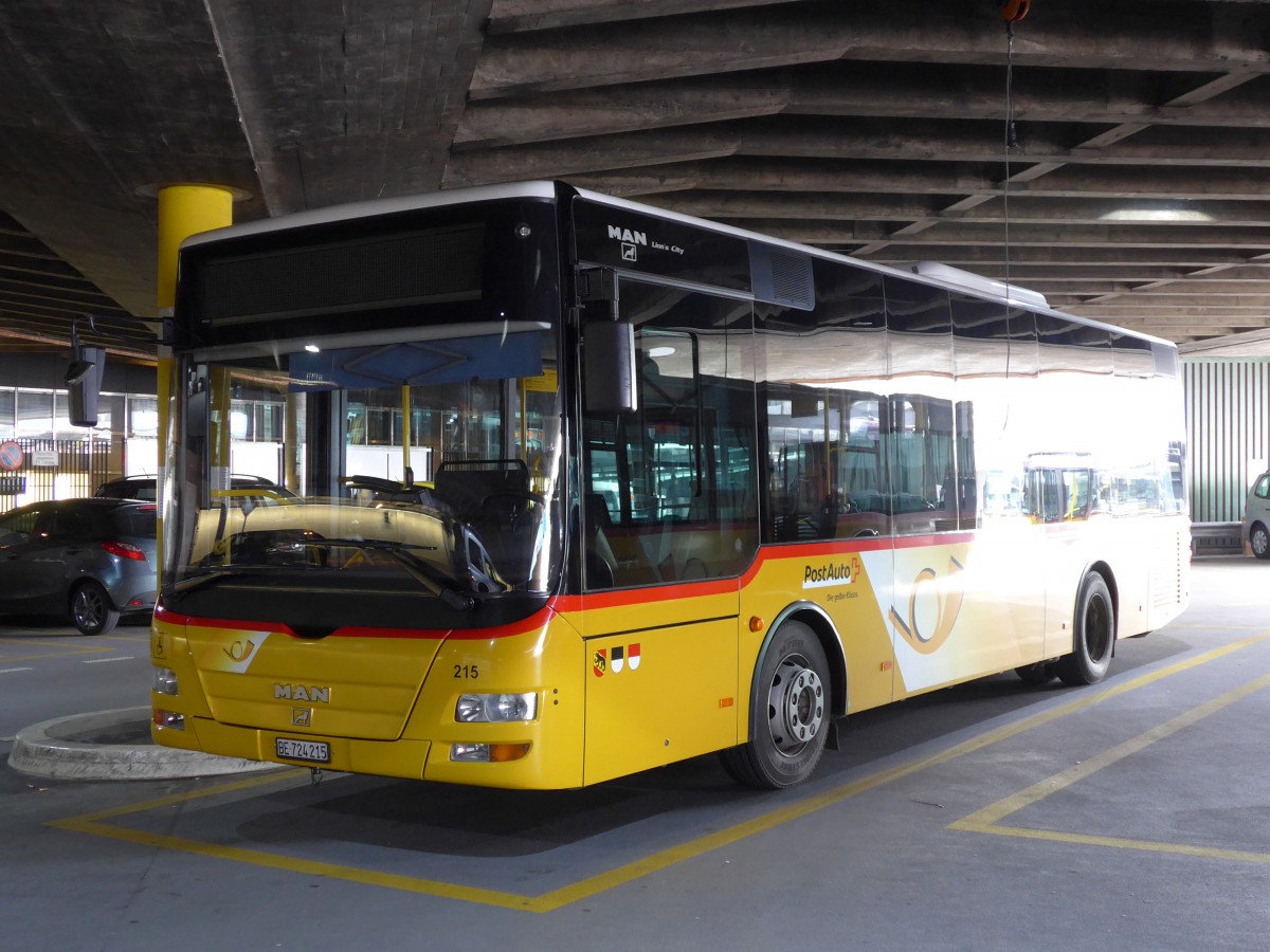 (151'033) - PostAuto Bern - Nr. 215/BE 724'215 - MAN/G�ppel (ex RBS Worblaufen Nr. 215) am 29. Mai 2014 in Bern, Postautostation