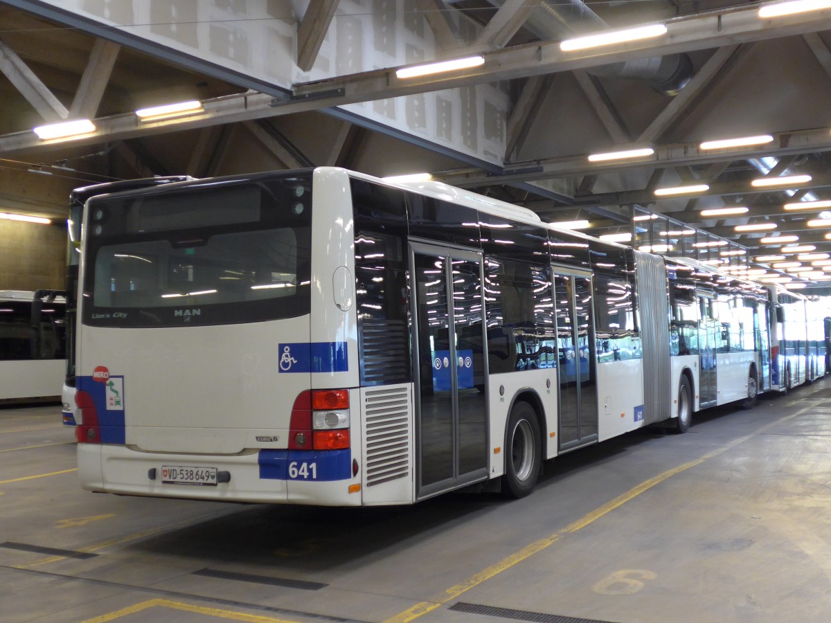 (151'200) - TL Lausanne - Nr. 641/VD 538'649 - MAN am 1. Juni 2014 in Lausanne, D�p�t Borde