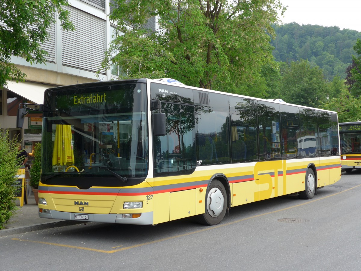 (151'225) - STI Thun - Nr. 127/BE 700'127 - MAN am 4. Juni 2014 bei der Schiffl�ndte Thun