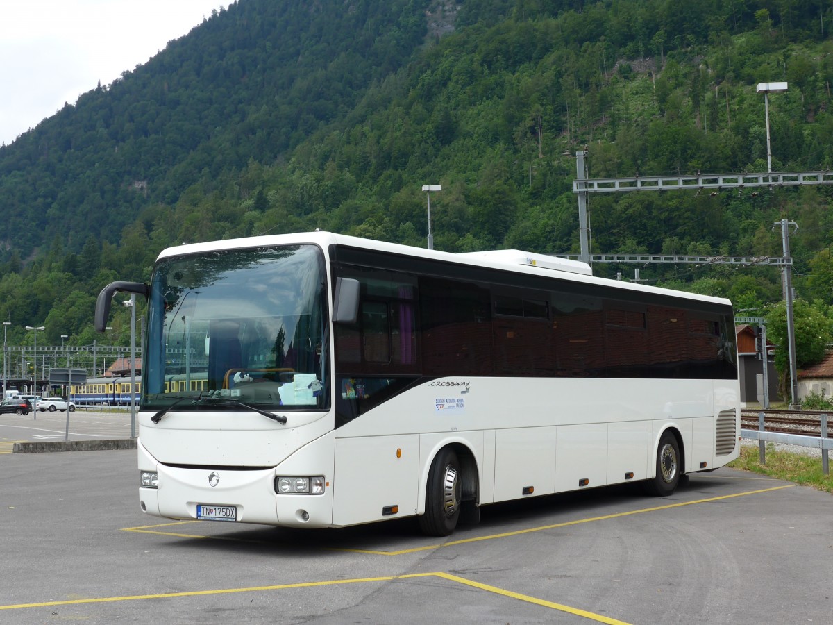 (151'543) - Aus der Slowakei: SAD Trenc�n - TN-175DX - Irisbus am 15. Juni 2014 beim Bahnhof Interlaken Ost