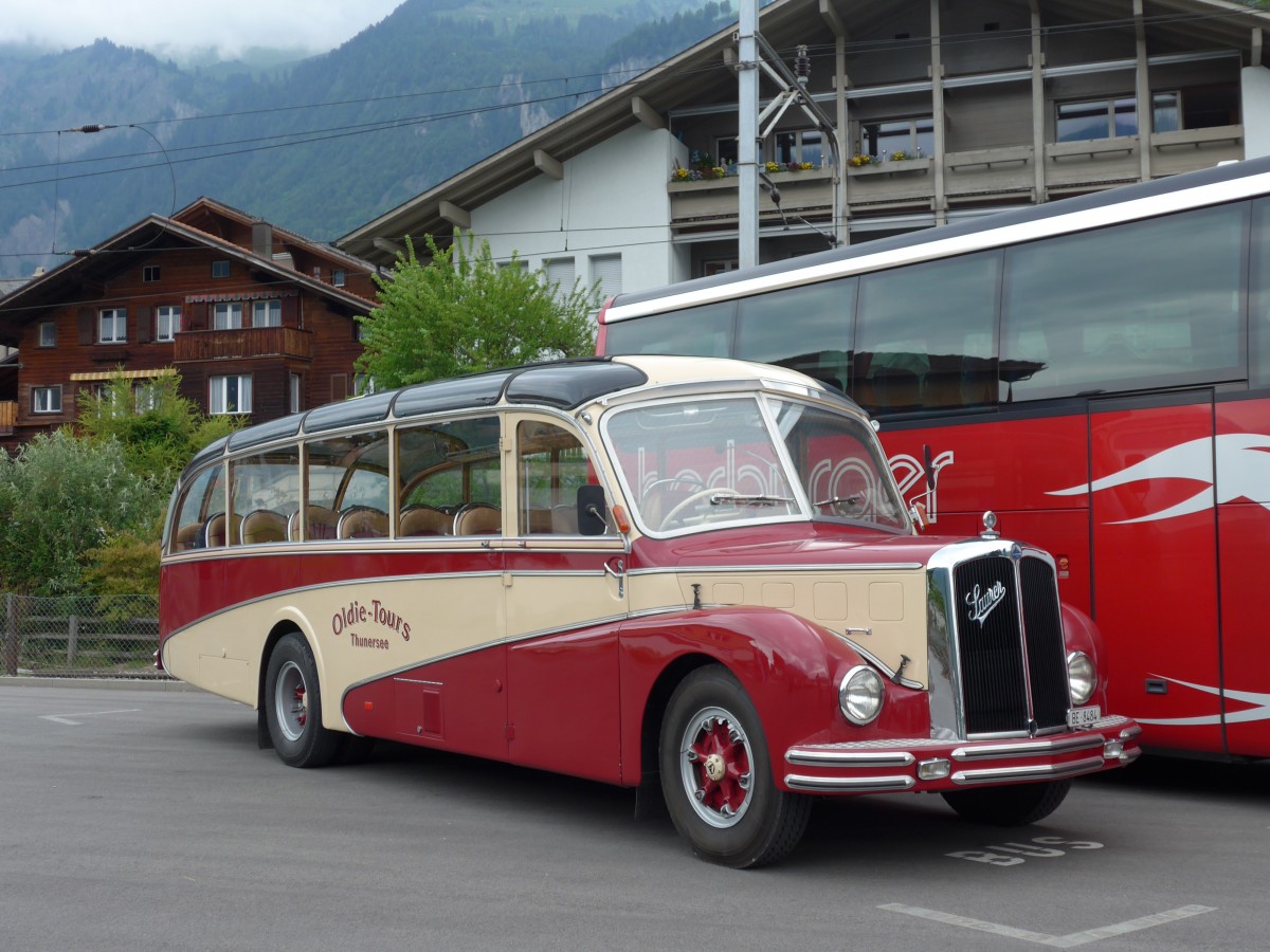 (151'560) - Reusser, Thun - BE 8484 - Saurer/R&J (ex H�sler, Menziken) am 15. Juni 2014 beim Bahnhof Brienz