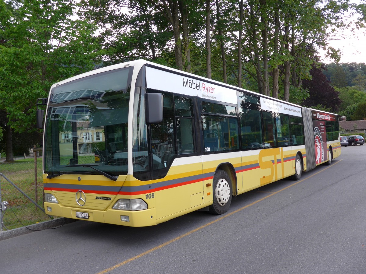 (151'603) - STI Thun - Nr. 108/BE 700'108 - Mercedes am 19. Juni 2014 bei der Schiffl�ndte Thun