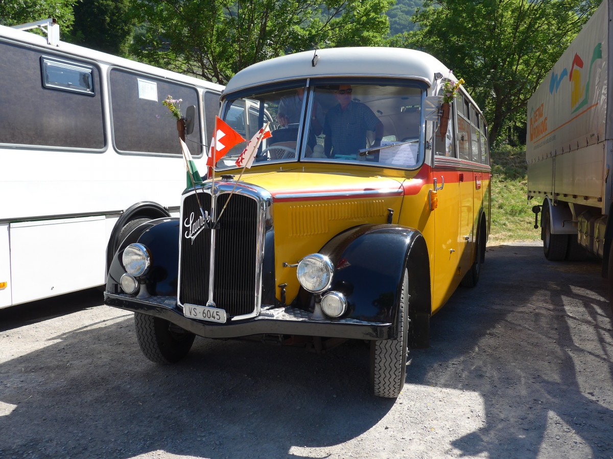 (151'618) - Suter, Savi�se - VS 6045 - Saurer/Lauber (ex Humbert-Droz, Ligni�res; ex P 21'016; ex Pache+Helfer, Colombier) am 21. Juni 2014 in Aigle, Saurertreffen