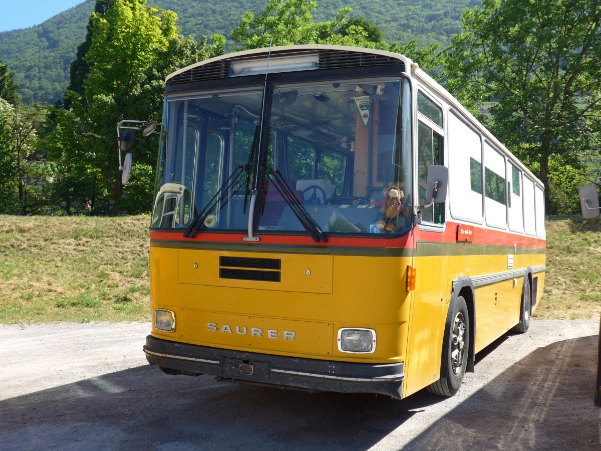(151'622) - Maillard, Evol�ne - Saurer/T�scher (ex Segessenmann, Burgistein; ex P 24'229) am 21. Juni 2014 in Aigle, Saurertreffen