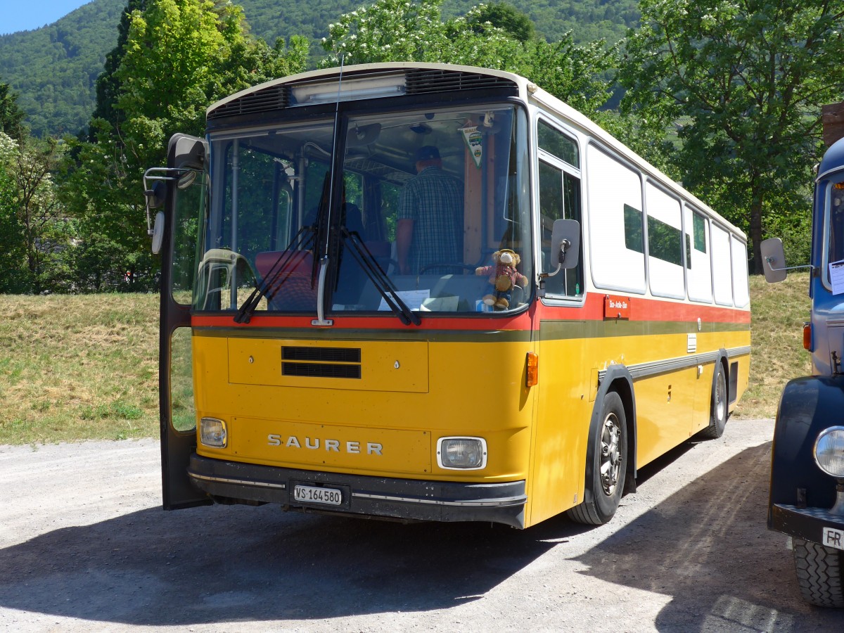 (151'699) - Maillard, Evol�ne - VS 164'580 - Saurer/T�scher (ex Segessenmann, Burgistein; ex P 24'229) am 21. Juni 2014 in Aigle, Saurertreffen