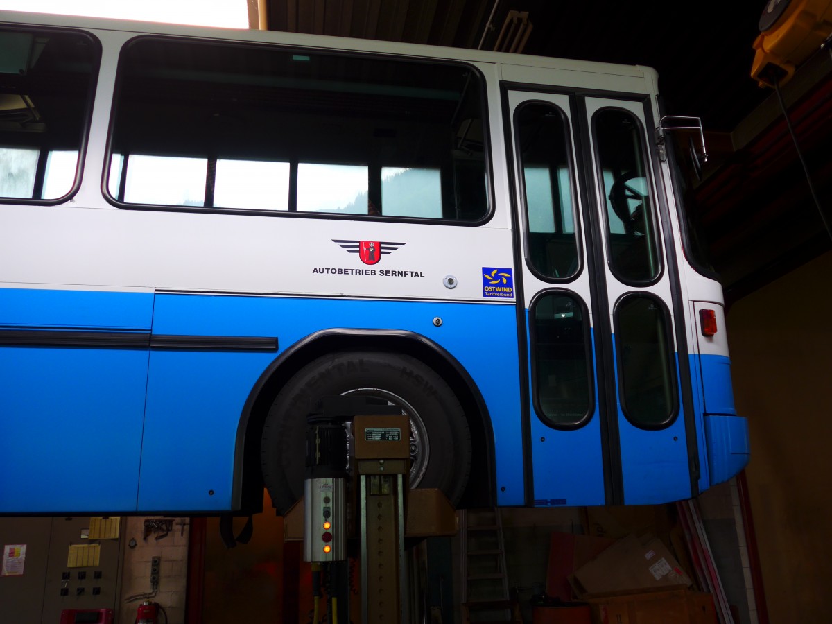 (151'818) - AS Engi - Nr. 9/GL 7709 - NAW/Hess (ex RTB Altst�tten Nr. 42) am 23. Juni 2014 in Engi, Garage (Teilaufnahme)