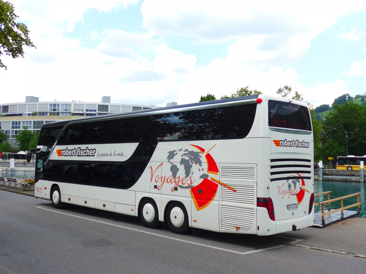 (151'856) - Fischer, Marin - NE 142'436 - Setra am 25. Juni 2014 bei der Schiffl�ndte Thun