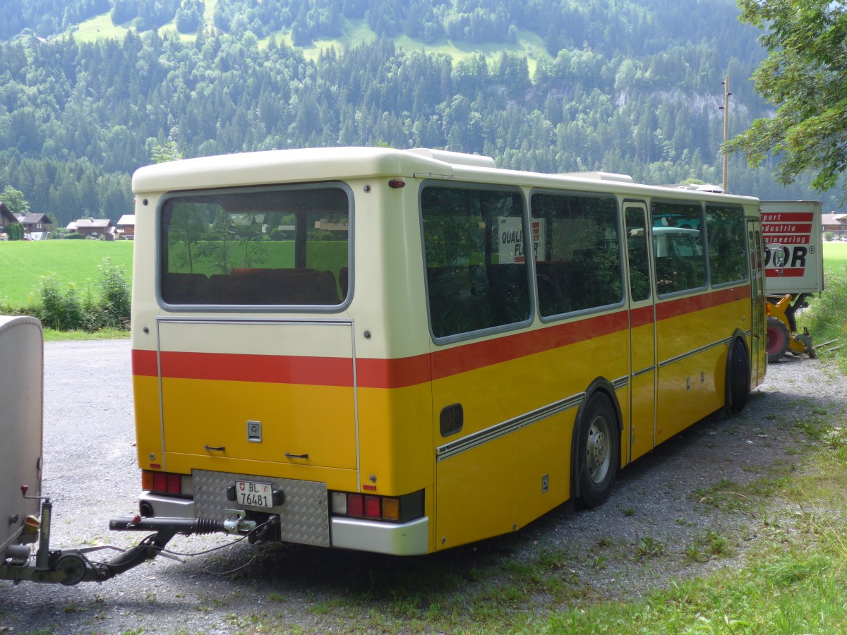 (153'490) - Ziegler, Pratteln - BL 76'481 - Saurer/R&J (ex Schnider, Sch�pfheim) am 27. Juli 2014 in Lenk, Kuspo