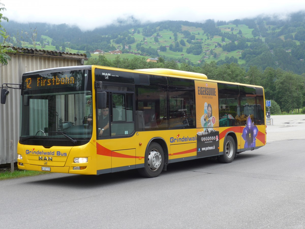 (153'575) - AVG Grindelwald - Nr. 13/BE 407'170 - MAN/G�ppel am 3. August 2014 in Grindelwald, Grund