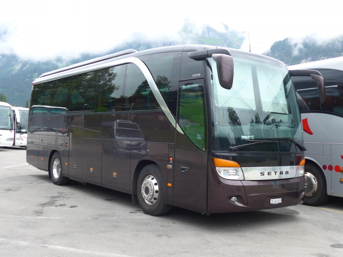 (153'587) - Meier, Z�rich - ZH 263'639 - Setra am 3. August 2014 in Grindelwald, Grund