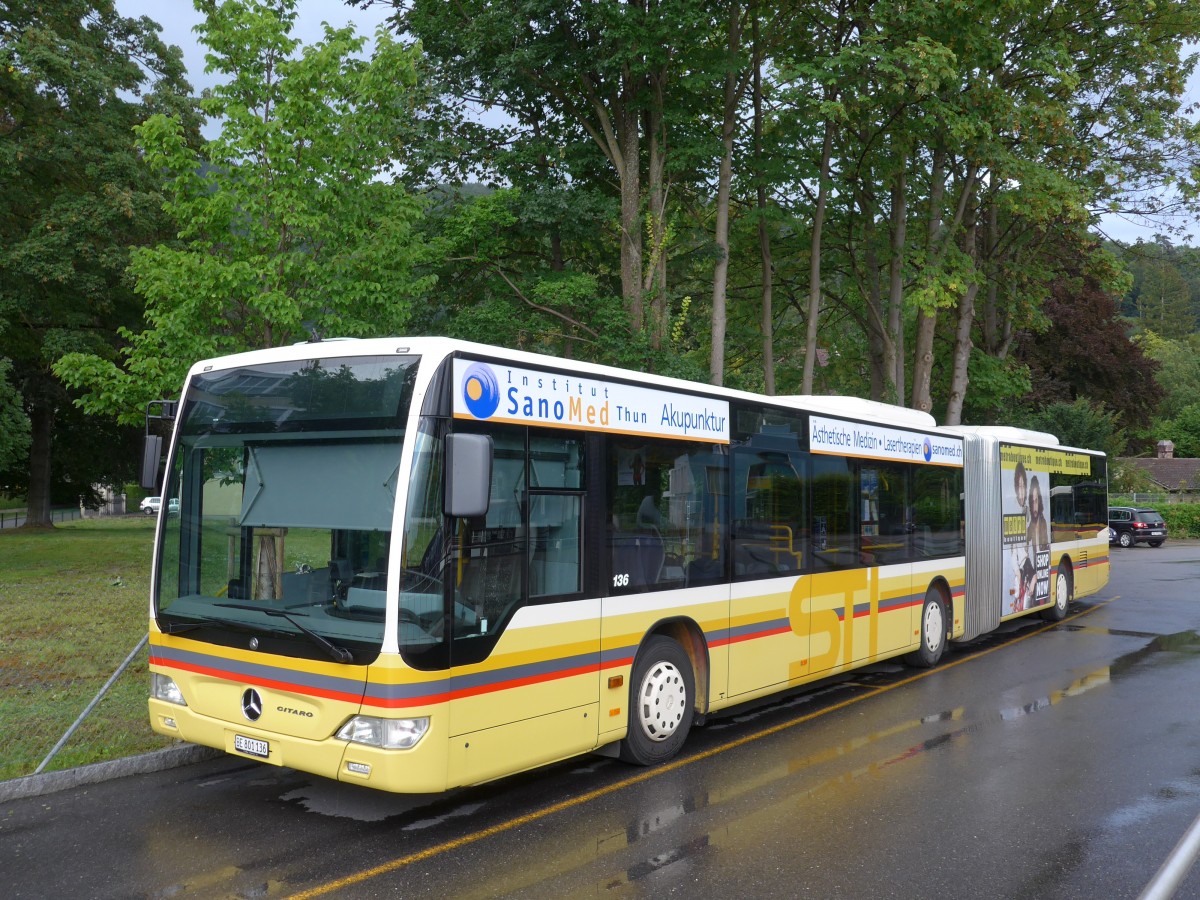 (153'741) - STI Thun - Nr. 136/BE 801'136 - Mercedes am 14. August 2014 bei der Schiffl�ndte Thun