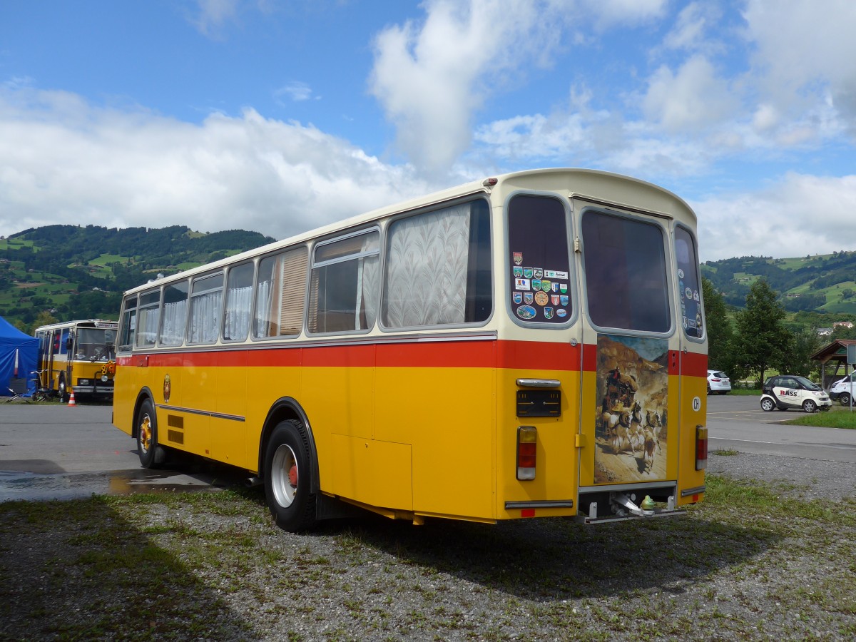(153'782) - F�ssler, Winterthur - Saurer/T�scher (ex Steiger, Schlatt; ex P 24'647) am 16. August 2014 in Altst�tten, Allmendplatz