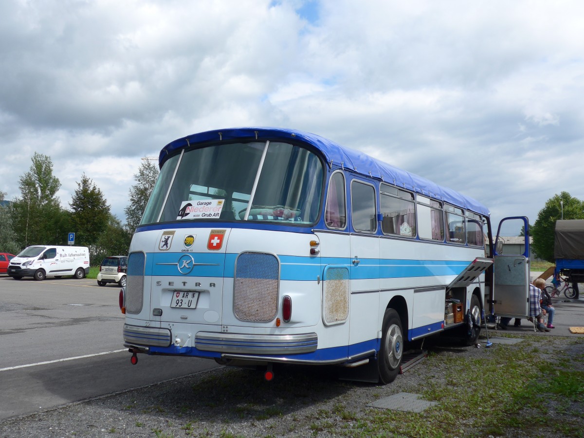 (153'801) - Niederer, Grub - AR 93 U - Setra am 16. August 2014 in Altst�tten, Allmendplatz