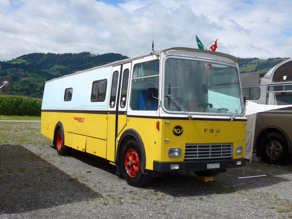 (153'820) - Wucher, Sch�nis - SG 377'677 - FBW/Hess (ex Sch�r, Ettenhausen; ex Fehlmann, Brittnau; ex Landolt, Langenthal; ex P 24'174) am 16. August 2014 in Altst�tten, Allmendplatz