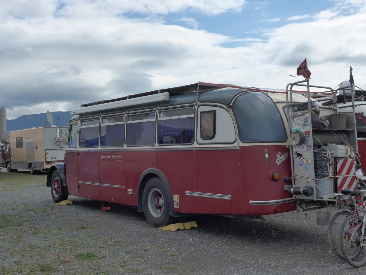 (153'828) - Morger, Horgenberg - ZH 30'759 U - Saurer/T�scher (ex P 23'167; ex Casper, Lenzerheide) am 16. August 2014 in Altst�tten, Allmenplatz