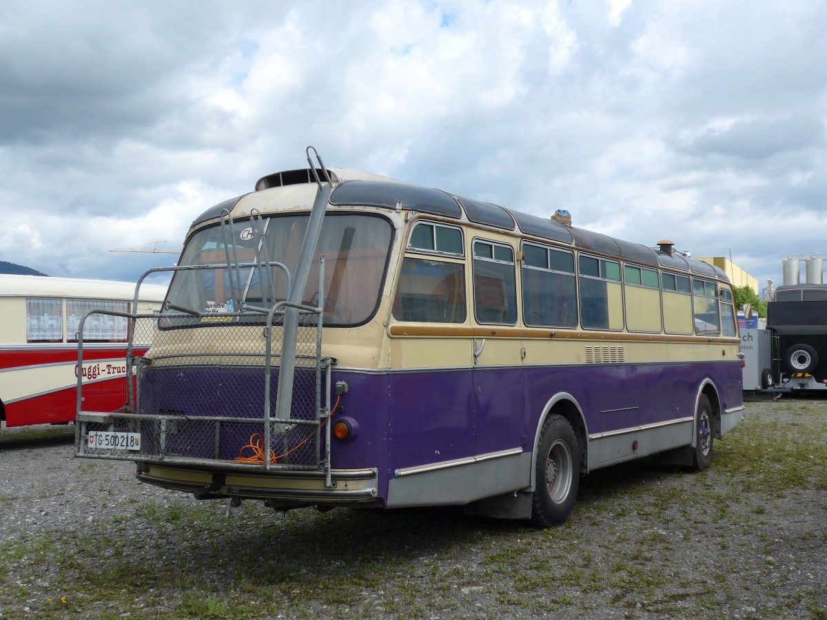 (153'870) - Gerster, Roggwil - TG 500'218 - Saurer/Saurer am 16. August 2014 in Altst�tten, Allmendplatz