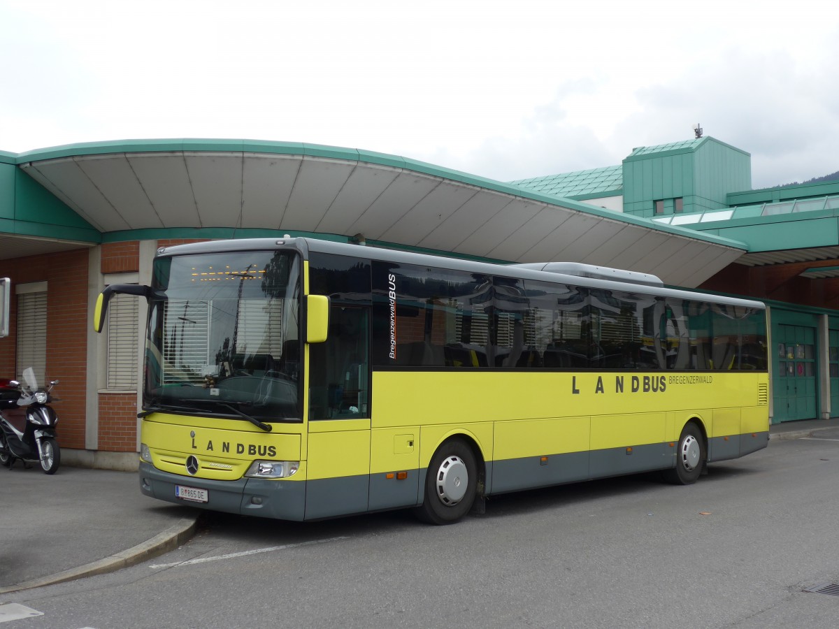 (154'222) - Landbus Bregenzerwald, Egg - B 865 DE - Mercedes am 20. August 2014 beim Bahnhof Bregenz