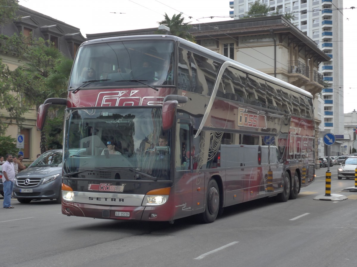 (154'406) - G�ssi, Horw - LU 15'119 - Setra am 23. August 2014 in Montreux, Escaliers de la Gare