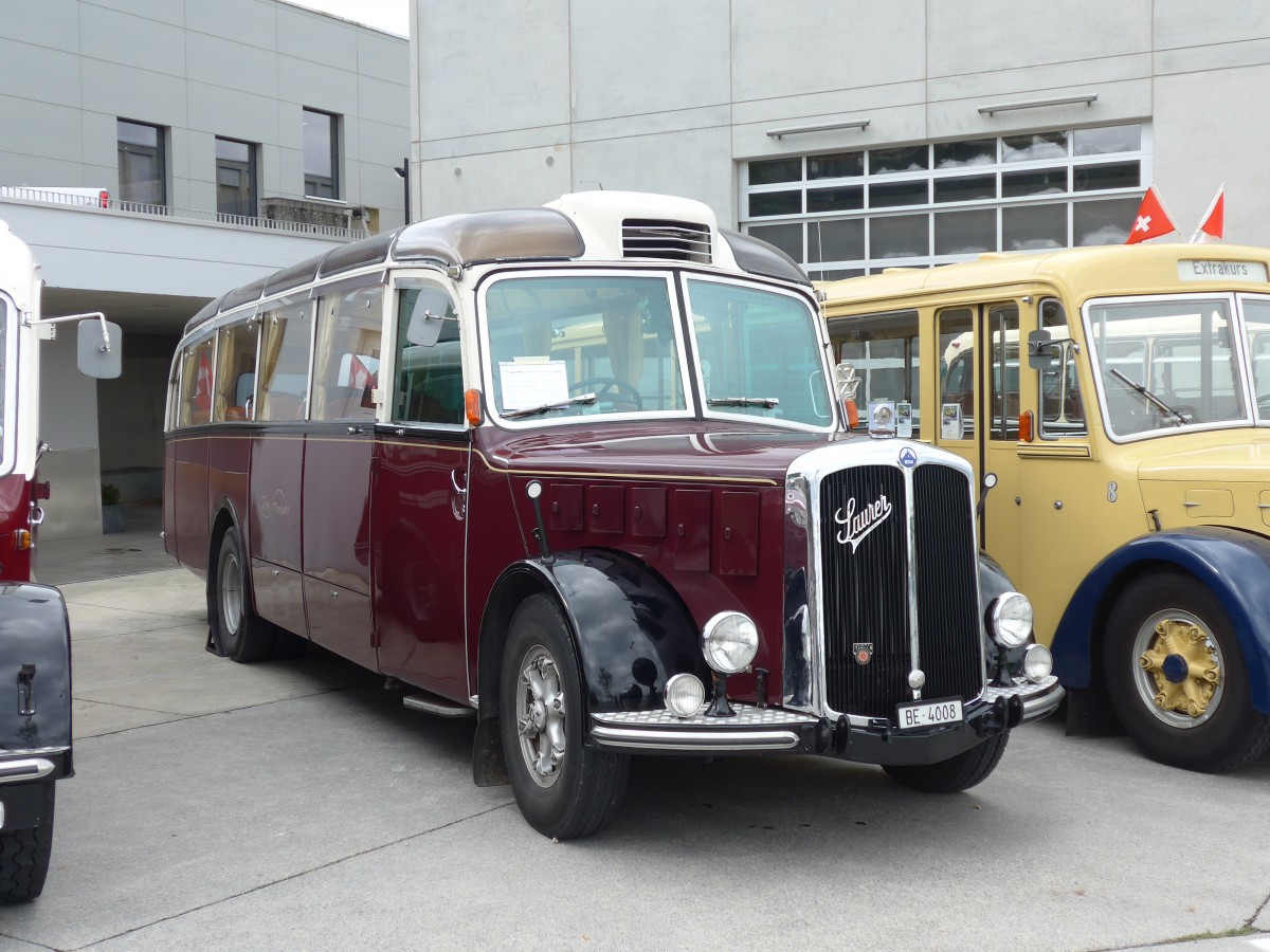 (154'475) - Roth, Niederwangen - BE 4008 - Saurer/Eggli (ex Paproth, D-Mainz; ex Hotel Orselina, Locarno; ex Riederer, St. Margarethenberg; ex Luk, Gr�sch; ex P 23'138; ex P 2205) am 30. August 2014 in Oberkirch, CAMPUS Sursee