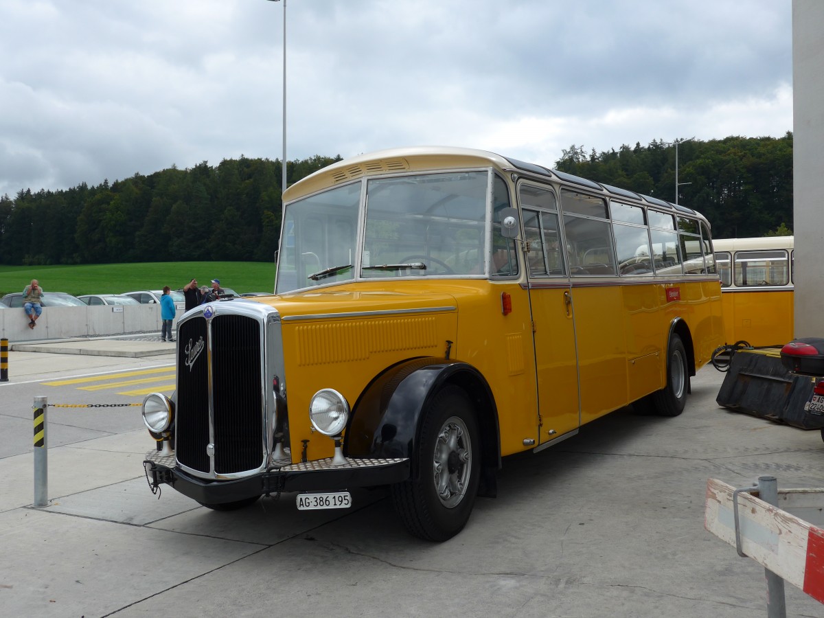 (154'478) - Fasel, Widen - AG 386'195 - Saurer/Lauber (ex Freudiger, Eiken; ex in M�hlin; ex Stalder, Dornach; ex Th�cla, St-Ursanne; ex Stucki, Porrentruy Nr. 10) am 30. August 2014 in Oberkirch, CAMPUS Sursee