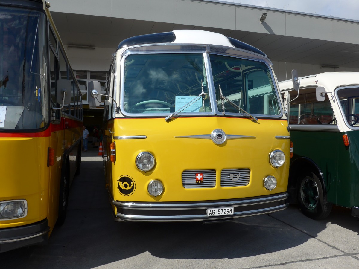 (154'523) - Zimmerli J., Oftringen - AG 57'298 - Berna/T�scher (ex Stutz, Oberlunkhofen; ex Leu, Schongau; ex Wicki, Bremgarten; ex P 22'054; ex P 20'704) am 30. August 2014 in Oberkirch, CAMPUS Sursee