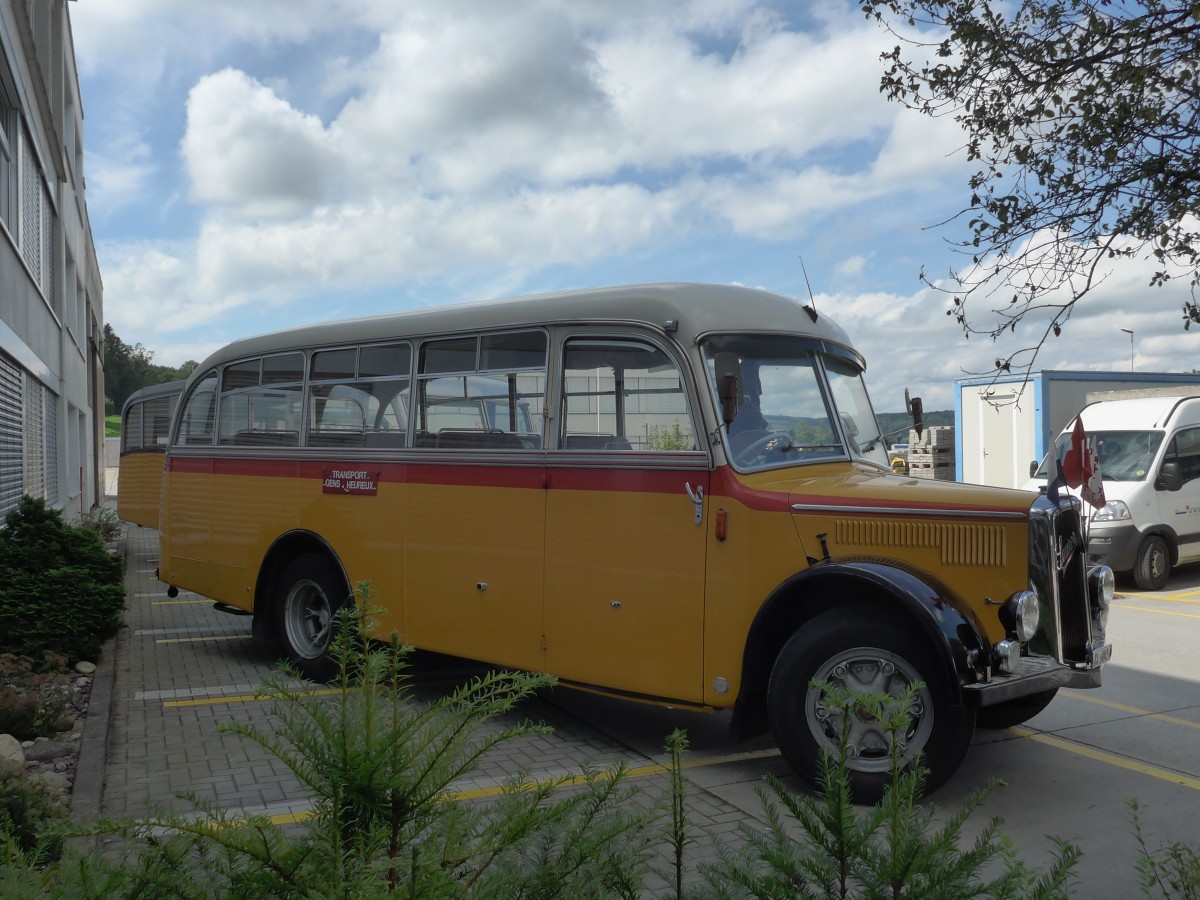 (154'588) - Suter, Savi�se - VS 6045 - Saurer/Lauber (ex Humbert-Droz, Ligni�res; ex P 21'016; ex Pache+Helfer, Colombier) am 30. August 2014 in Oberkirch, CAMPUS Sursee 