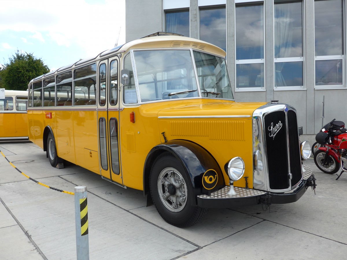 (154'617) - Fasel, Widen - AG 386'195 - Saurer/Lauber (ex Freudiger, Eiken; ex in M�hlin; ex Stalder, Dornach; ex Th�cla, St-Ursanne; ex Stucki, Porrentruy Nr. 10) am 30. August 2014 in Oberkirch, CAMPUS Sursee