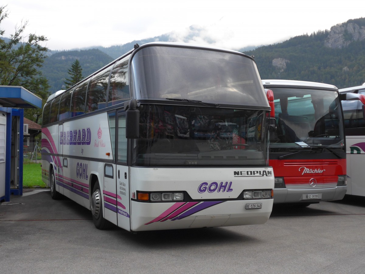 (154'703) - Gohl, B�tzberg - BE 126'340 - Neoplan am 30. August 2014 in Meiringen, Balm
