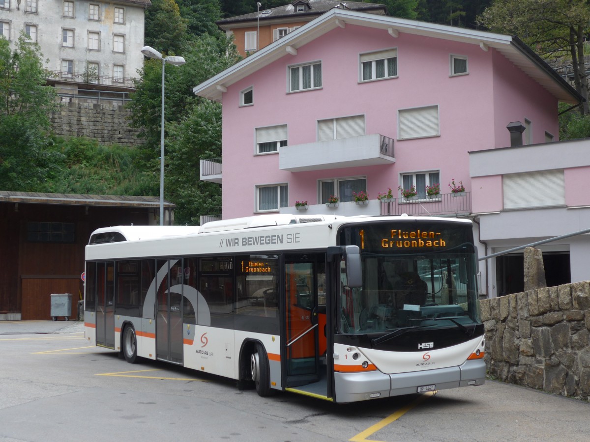 (154'856) - AAGU Altdorf - Nr. 1/UR 9441 - Hess am 1. September 2014 beim Bahnhof G�schenen