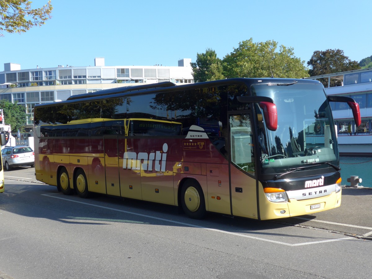 (154'893) - Marti, Kallnach - Nr. 11/BE 572'211 - Setra am 6. September 2014 bei der Schiffl�ndte Thun