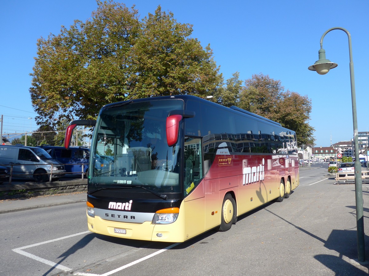 (154'894) - Marti, Kallnach - Nr. 11/BE 572'211 - Setra am 6. September 2014 bei der Schiffl�ndte Thun