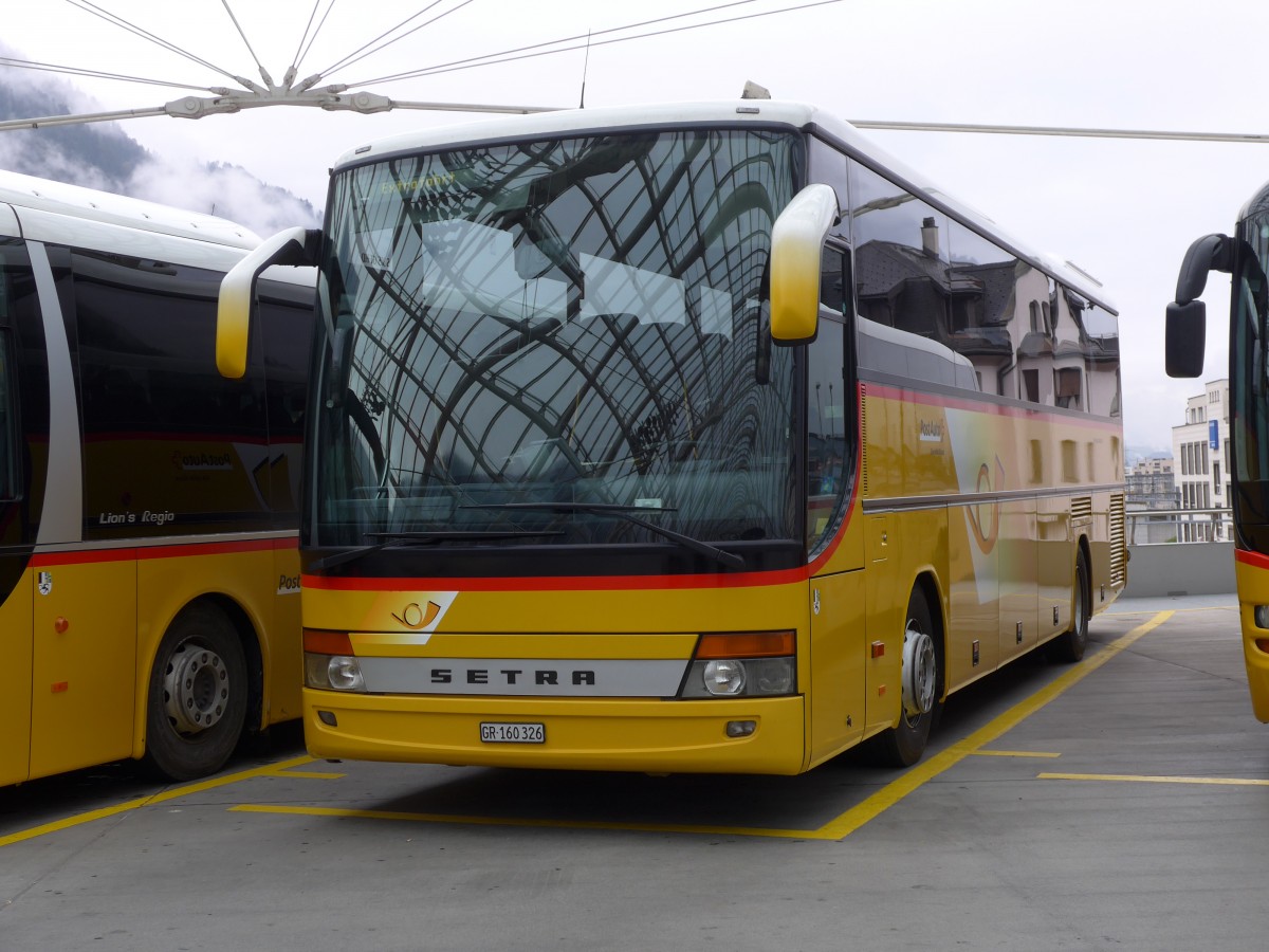 (154'921) - PostAuto Graub�nden - GR 160'326 - Setra am 13. September 2014 in Chur, Postautostation