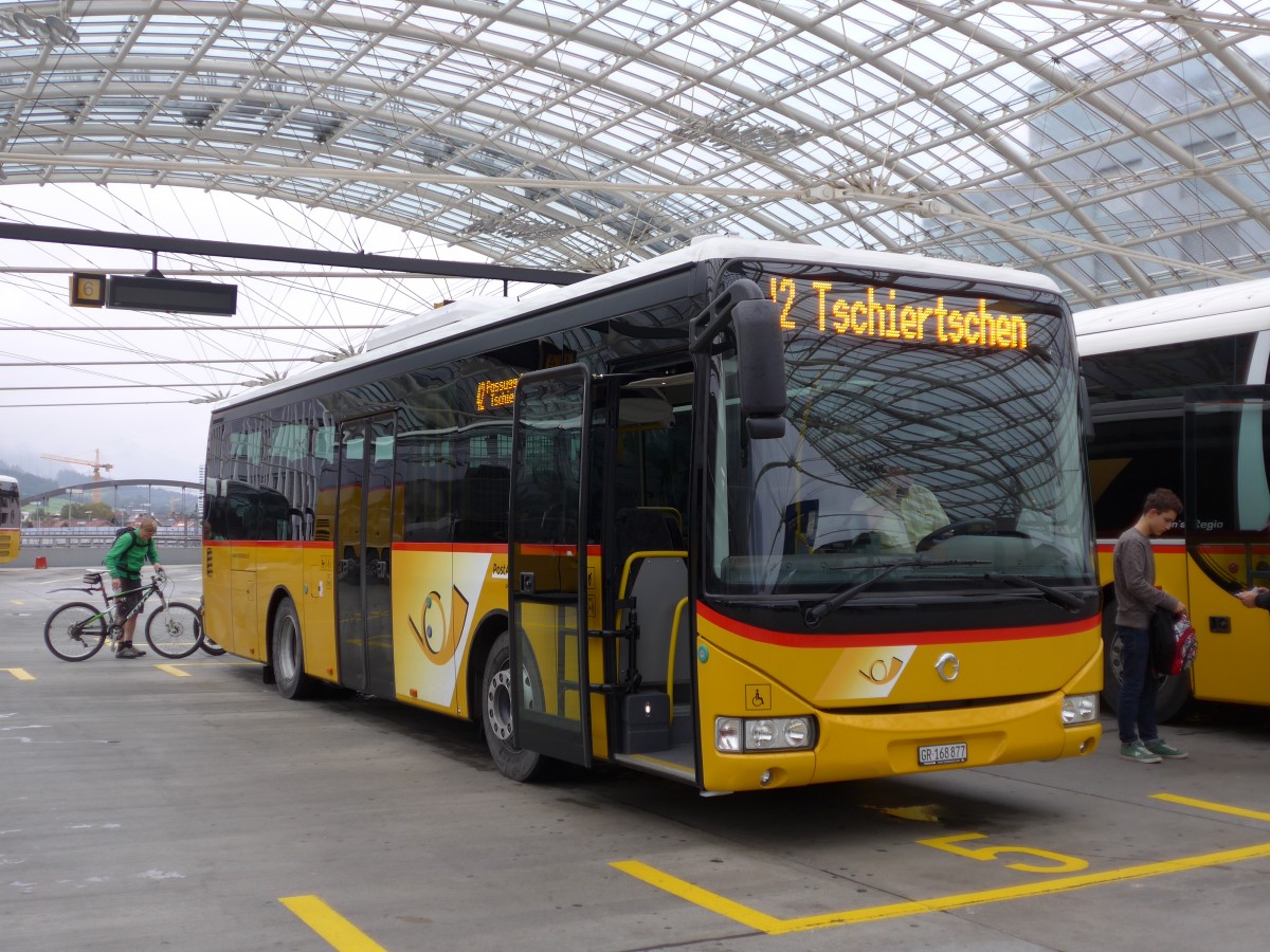 (154'926) - PostAuto Graub�nden - GR 168'877 - Irisbus am 13. September 2014 in Chur, Postautostation