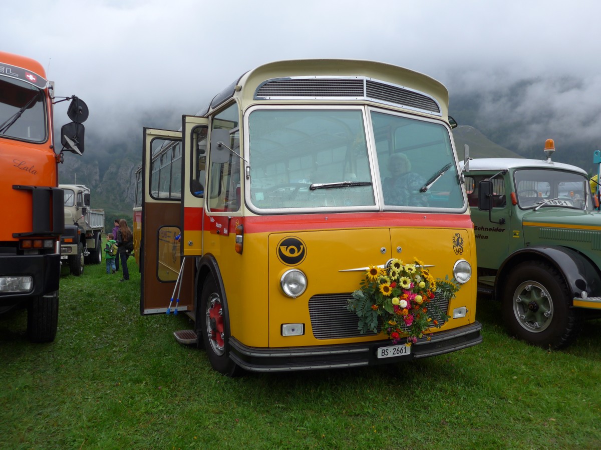 (154'948) - Fischer, Basel - Nr. 21/BS 2661 - FBW/Gangloff (ex B�tra, Birr Nr. 21; ex P 24'160) am 13. September 2014 in Chur, Waffenplatz