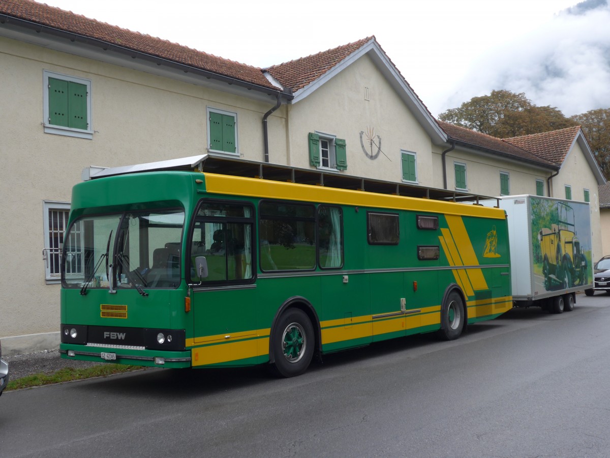 (154'984) - R�llin, Hirzel - SZ 42'365 - FBW (ex ABM Meinisberg) am 13. September 2014 in Chur, Waffenplatz