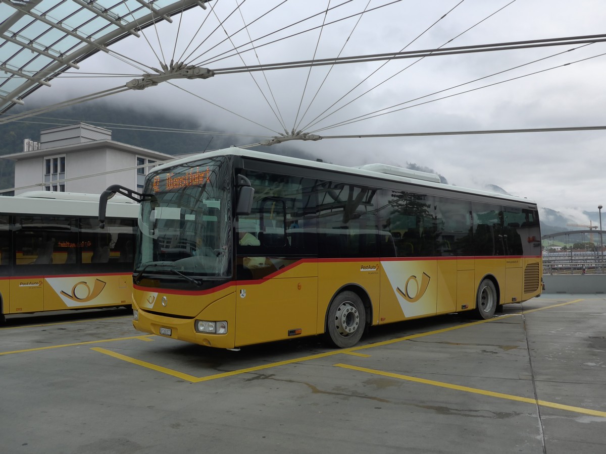 (155'127) - PostAuto Graub�nden - GR 168'877 - Irisbus am 13. September 2014 in Chur, Postautostation